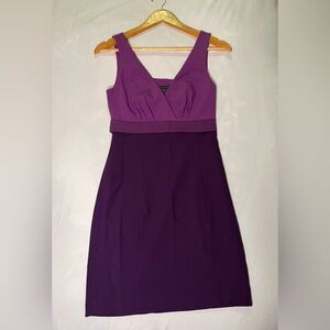 Armani Exchange 3-toned purple fitted cutout bodycon sheath dress - size 4